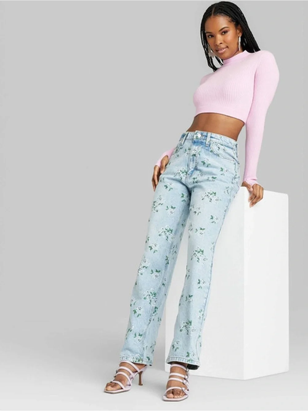 wild fable Floral Jeans - Picture 2 of 4